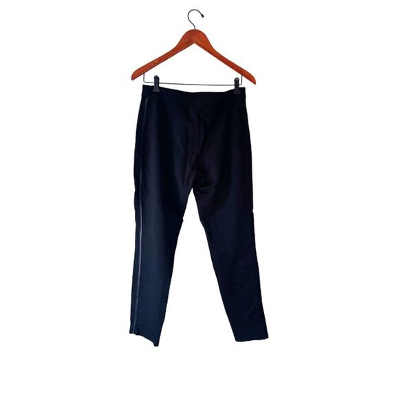 Max Studio Women Leggings Size L with Faux Leather Tuxedo Strip - Picture 2 of 8